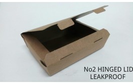 No.2 Leakproof Bio Kraft Box F/Depth Hinged Lid